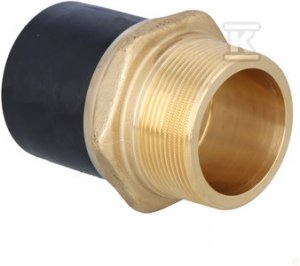 Adapter PE-mosiądz z gwintem zewnętrznym GZ, DN63X2 PE100, SDR11, PN10 gaz/PN16 woda, do montażu z elektromufą lub elektroredukcją 720920711