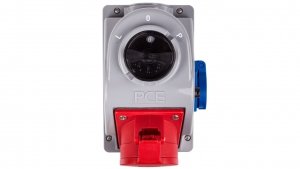 Gniazdo stałe z wyłącznikiem L-0-P 32A 5P 400V   2P Z 230V IP44 COMBO-POL 960625411W