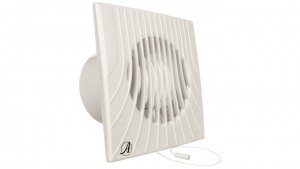 Wentylator wyciągowy fi 100 14W 98m3/h 230V IPX4 biały włącznik pociągany E0007848W WA100W