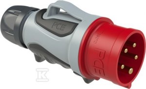 Wtyczka przenośna 32A 5P 6h GRIP TT IP44