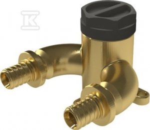 Kolano ścienne mosiężne z uszami typu U GW ultraLINE - 20 Rp1/2 L = 41 mm 2509286002