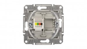 Sedna Gniazdo telefoniczne pojedyncze RJ11 aluminium SDN4101160