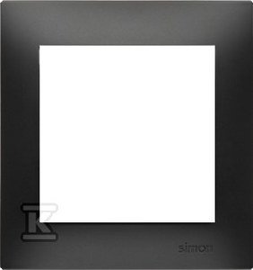 Gniazdo wtyczkowe podwójne z uziemieniem z przesłonami (moduł) 16A, 250V~, zaciski śrubowe, czarny mat Simon54 + Ramka 1-krotna PREMIUM IP20 / IP44, czarny mat Simon54 DMS048