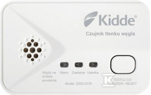 Czujnik czadu Kidde 2030-DCR + Gaz testowy do czujników czadu i dymu tytoniowego TESTER ALARM TEST DLR880