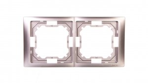Simon Basic Neos Ramka podwójna stal inox BMRC2/21