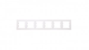 ASFORA Ramka sześciokrotna pozioma biała EPH5800621