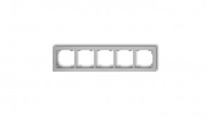 DECO Ramka pięciokrotna srebrny metalik 7DR-5