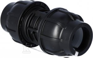 Złączka zaciskowa PP 32x32 PN16, do rur PE, kolor czarny