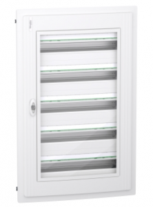 Rozdzielnica PrismaSeT XS 5x24 PSXS-5-24-PT-P podtynkowa drzwi przezroczyste IP40 IK09 LVSXP524