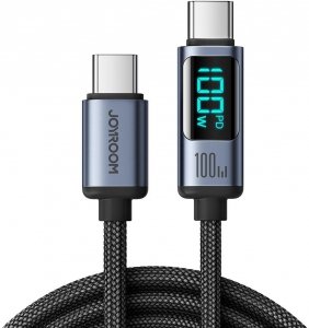 Kabel Joyroom Prism Series A16 USB-C / USB-C 100W 1.2m z wyświetlaczem LED 