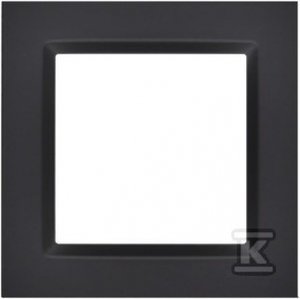Łącznik schodowy podwójny z podświetleniem LED (moduł) 10AX, 250V~, zaciski śrubowe, czarny mat, SIMON10 + Ramka 1-krotna - uniwersalna poziom i pion, czarny mat, SIMON10 DMR837