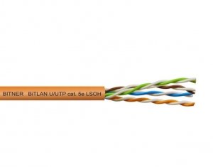 Kabel teleinformatyczny BiTLAN U/UTP kat.5e 4x2x0,5 LSOH TI0008 klasa Dca-s2 d2 a1 /305m/