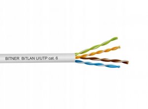 Kabel teleinformatyczny BiTLAN U/UTP kat.6 4x2x0,54 TI0044 klasa Eca /100m/