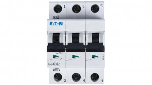 Wyłącznik nadprądowy 3P C 32A 15kA AC FAZ C32/3 278876