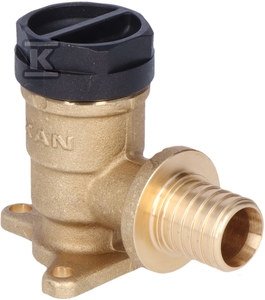 Kolano ścienne mosiężne z uszami GW ultraLINE - 20 Rp1/2 L = 41 mm 2509286010