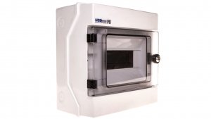 Rozdzielnica hermetyczna modułowa (500V AC ,1000V DC) 1x8 z zamkiem natynkowa IP65 RH-8/Z 36.9