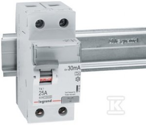 Wyłącznik różnicowoprądowy P302 2P 25A 30MA TYP A TX3 411559
