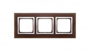 Simon 54 Nature Ramka potrójna drewno SREBRNE WENGE DRN3/84