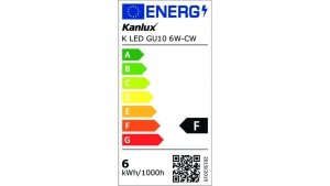 Żarówka LED GU10 K LED GU10 6W-CW 560lm 6500K barwa zimna 36332