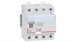 Wyłącznik różnicowoprądowy 4P 80A 0,1A typ AC P304 DX3 411715