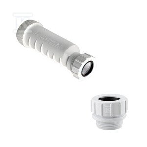 Syfon suchy bezwonny samouszczelniający HepvO PP DN32 WT32 + adapter prosty DLS265