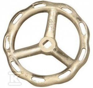 Kółko ręczne do zasuw wodnych DN80, średnica kółka 200mm, kwadrat trzpienia 17x17mm, aluminiowe, kolor żółty