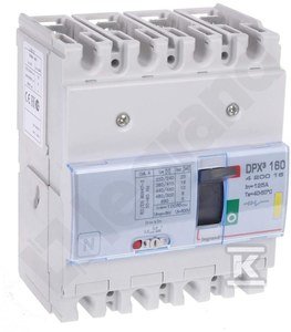 Wyłącznik mocy z wyzwalaczem termiczno-magnetycznym DPX3 160 4P 125A 16KA 420016