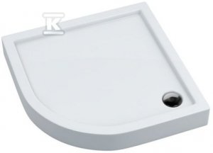 Brodzik akrylowy Competia zintegrowany z podbudową Stabilsound Plus 90x90x14 cm R55 półokrągły