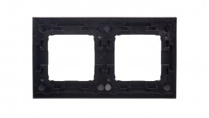 Simon 54 Premium Ramka podwójna metalowa ciemna stal DR2/67