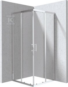 Kabina Onnline New kwadratowa, profil chrom, szkło transparentne 80x195cm DMA223