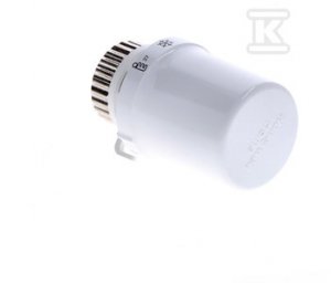 Kompaktowa głowica termostatyczna o gładkiej powierzchni i wysokiej efektywności energetycznej Thera-6, nastawa 16-27oC