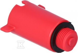 KOREK DO PRÓB CIŚ.1/2  PVC CZERW.ONNLI