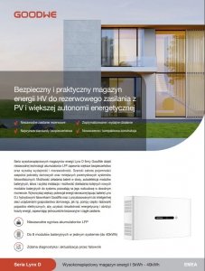 GoodWe ET G2 10 kW + Lynx D 20 kWh - zestaw falownik hybrydowy 3-fazowy + magazyn energii HV