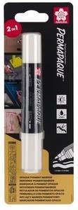 Marker Permapaque Dual Point biały, Sakura SKBLXZPKTN1C