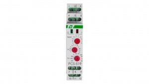 Przekaźnik czasowy 2P 8A 0,1sek-576h 230V AC, 24V AC/DC wielofunkcyjny PCS-519DUO