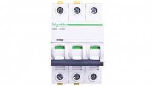 Wyłącznik nadprądowy 3P D 50A 6kA AC iC60N-D50-3 A9F05350