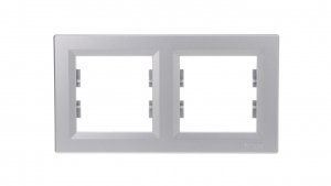 ASFORA Ramka 2-krotna pozioma aluminium EPH5800261