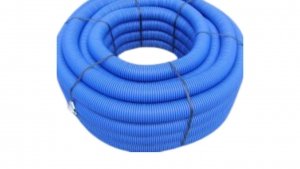 Rura karbowana dwuścienna HDPE 450N niebieska UV z pilotem i złączką fi 110/92 (50mb) 31NT110