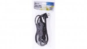 Przedłużacz 3-gniazda z/u 1,5m /H05VV-F 3G1/ czarny PC0311