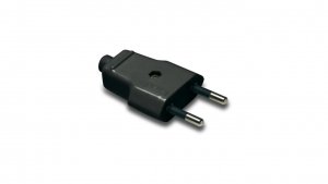 Wtyczka płaska 10A b/u 250V czarna WT-1001 (ZN-11 2,5A)