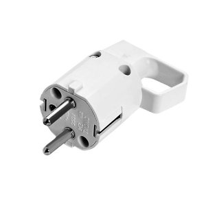 Wtyczka 325-01 z uchem, z uziemieniem  uni-schuko  16A 250V IP20 BIAŁA VIPLAST 325-01