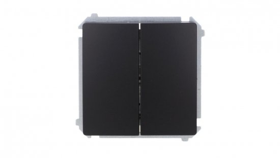 Simon Basic Łącznik schodowy podwójny (moduł) 10AX, 250V, zaciski śrubowe czarny BMW6/2.01/49