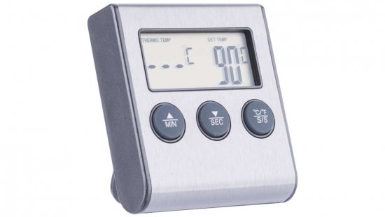 Termometr do żywności z sondą i minutnikiem -20/+250 C E2157