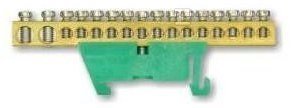 Listwa zerowa TH-35 16/25 zielona