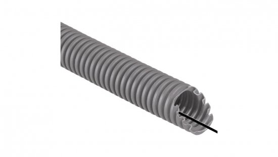 Rura karbowana 750N do zalewania betonem samogasnąca szara z pilotem i smarowaniem fi 32mm -5 C +90 C /50m/