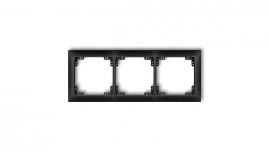 DECO Ramka uniwersalna potrójna z tworzywa DECO Soft czarny mat 12DRSO-3