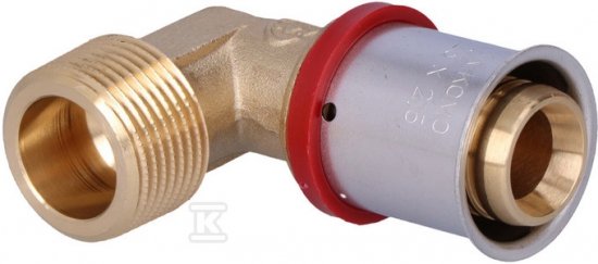 Kolano 90&deg; mosiężne GZ ultraPRESS - 25 R3/4 1009070005