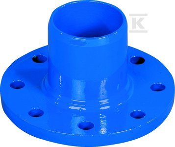 Króciec jednokołnierzowy FW do rur PVC DN80, PN10, GJL-żeliwo szare .300.080 44