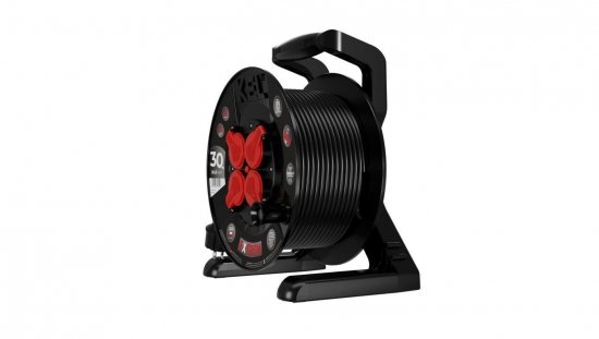 Przedłużacz bębnowy EXTREME LINE 4 gniazda z/u IP44 16A H05RR-F 3x1,5 30m czarny W-100028