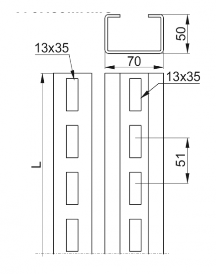 Ceownik wzmocniony CWT70H50/2NMC 867820